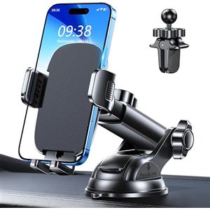 Glangeh Porta Cellulare Auto Universale, [Presa Superiore] Supporto Telefono Auto, 360° Regolabile Porta Telefono per Cruscotto Parabrezza e Presa d'Aria, Potente Ventosa, Adatto Smartphone 4-7