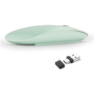Uiosmuph G11 Mouse Wireless Ricaricabile, Mouse Senza Fili Silenzioso, 2,4 GHz con Ricevitore di Tipo C e USB per Laptop/PC/Mac/Chromebook,green