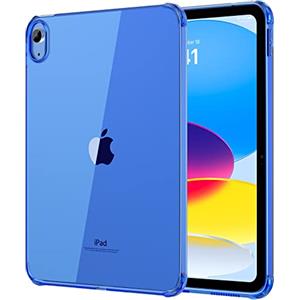 MoKo Custodia per iPad (A16) 11a Generazione 2025, iPad 10a Generazione Custodia 2022 Cover Protettiva in TPU Trasparente Morbido Antiurto e Leggero con Posteriore Trasparente, Blu Marinaro