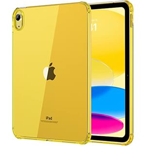 MoKo Custodia per iPad (A16) 11a Generazione 2025, iPad 10a Generazione Custodia 2022 Cover Protettiva in TPU Trasparente Morbido Antiurto e Leggero con Posteriore Trasparente, Giallo Chiaro