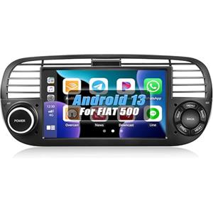 SIXWIN [1+32GB] SIXWIN Android 13 Autoradio con CarPlay/Android/HiFi per FIAT 500 2007-2015,7