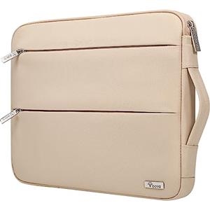 Voova Custodia PC Portatile 11.6 13 13.3 Pollici Compatibile con Macbook Air Pro 13 M1 M2 Borsa Porta PC Laptop iPad Pro 12.9 Surfuce Pro 9 Donna Uomo Impermeabile Albicocca Beige