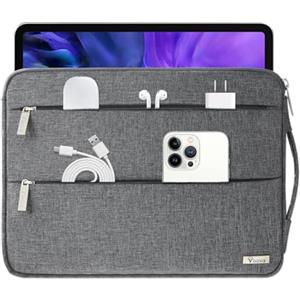 Voova Custodia PC Portatile Laptop Borsa Porta PC Computer 14 14.6 Pollici Macbook Air 2017 Pro Compatibile con HP Lenovo Acer ASUS Dell HUAWEI Donna Uomo Impermeabile Grigio Scuro