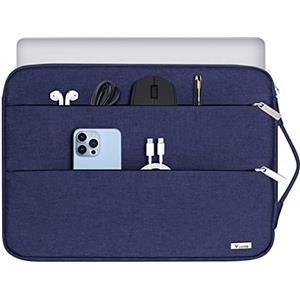 Voova Custodia PC Portatile Laptop Borsa Porta PC Computer 15 15.6 16 Pollici Macbook Pro Compatibile con HP Lenovo Acer ASUS Dell Fujitsu Gigabyte HUAWEI Donna Uomo Impermeabile Blu