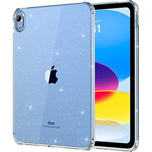 MoKo Custodia per iPad (A16) 11a Generazione 2025, iPad 10a Generazione Custodia 2022 Cover Protettiva in TPU Trasparente Morbido Antiurto e Leggero con Posteriore Trasparente, Glitter Chiaro