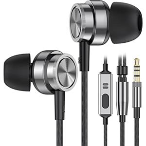 Yatloml Auricolari con filo, Cuffie In Ear con Microfono e Controllo del, Isolamento del Rumore, Alta Qualità del Suono Cuffiette, Auricolari per iPhone, Samsung Galaxy, Tablet e Dispositivi da 3,5 mm