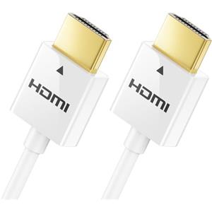 deleyCON 1,5m Cavo HDMI Slim (HDMI Piccolo e Flessibile) HDMI 2.0 4K 1080P 2160P UHD ARC HDR 3D per TV, Monitor, Proiettore, Laptop, Notebook, PC, Computer, PS4, PS5, Xbox - Bianco