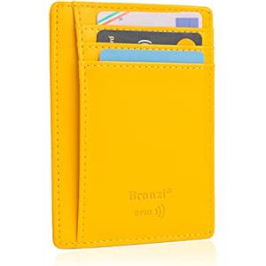Bronzi® Portafoglio Porta Carte di Credito - Portafoglio Uomo Slim Porta Carte Uomo - PortaCarte Mini - Protezione RFID - Confezione Regalo Smart Design Italiano