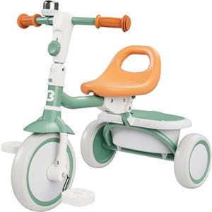 besrey Tricicli per bambini dai 18 mesi ai 5 anni, triciclo per bambini, tricicli regalo per bambini da 2 a 5 anni, regalo e giocattoli per ragazzi e ragazze, tricicli per bambini, verde
