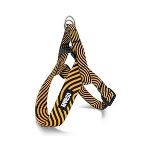 MORSO® Pettorina regolabile MINI, per cani di taglia piccola, giallo/arancio e nero, tg XXS