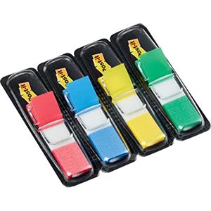 Post-it Index Small Flags, Confezione da 4 Dispensers, 35 Segnapagina, 11.9 mm x 43.2 mm, Colori assortiti, per Contrassegnare, Evidenziare o Codificare a Colori le Informazioni Importanti