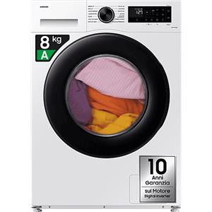 SAMSUNG WW80CGC04DAEET LAVATRICE, Caricamento frontale, 8 kg, 16 programmi, Profondità 60 cm, Giri 1400 rpm, Bianco, livello rumorosità centrifuga 72 dB(A), Classe A