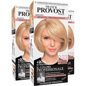 Franck Provost Tinta Permanente Riutilizzabile per Capelli con Trattamento di Bellezza Colorazione Professionale e Copertura Ottimale a Lunga Durata Colore 10.23 Biondo chiarissimo perlato - 3 Tinte