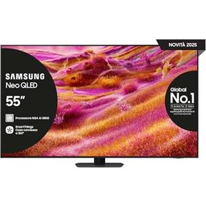 Samsung Smart TV 55'' QE55QN94FATXZT Neo QLED 4K Mini LED, NQ4 AI Gen3 Processor, 4K AI Upscaling Pro, Glare Free, Motion Xcelerator 165Hz, Dolby Atmos & OTS+, NeoSlim Design, 2025, 55