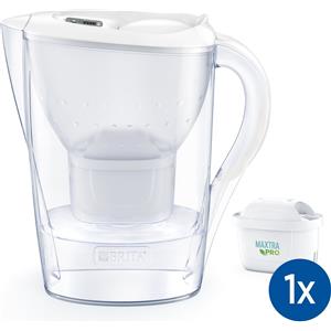 BRITA - Caraffa filtrante Marella bianca 2.4 Litri - Incluso 1 x filtro Maxtra Pro All-in-1