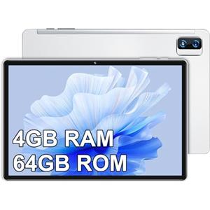 YESTEL Tablet 10 Pollici Android con 4 GB RAM + 64 GB ROM(1 TB Espandibile) GPS, Wi-Fi, 8 Core CPU, 5MP + 13MP, BT 5.0, USB-C Tablet con Custodia, Argenteo