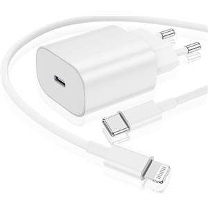 Jeenek Caricatore iPhone, USB C Caricabatterie con Cavo Lightning 2M[MFi Certified], Type C Charger con Cable 2 Metri Adattatore Batteria Cavetto per Apple iPhone 14 Pro Max/13 Mini/12/11/SE/X/XR/XS/8 Plus