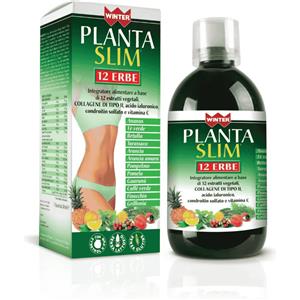 Winter Planta Slim 12 Erbe 500 ml - Integratore Drenante con 12 Estratti Vegetali, Collagene Tipo II e Vitamina C