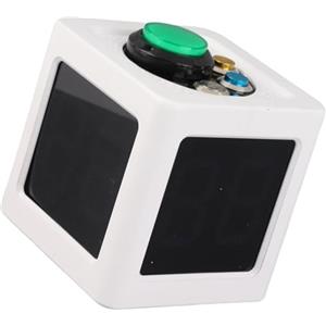 YWBL-WH LED Race Clock Cube Timer 1.4in Cronometro per il Conto Alla Rovescia Digitale a 4 Lati per Arredamento Poker Privato (Bianco)