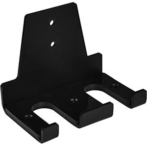 Yes4All Supporto per bilanciere olimpico verticale a parete, supporto per bilanciere, supporto per bilanciere da appendere per attrezzature per il fitness domestico (2 bar), nero