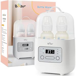 Bar Bear 6 in 1 scaldabiberon，Biberon sterilizzatore，riscaldamento 24 ore,riscaldamento/scongelamento degli alimenti，velocità 3-7 minuti, senza BPA, con display LCD，autoclavabile 99,99%