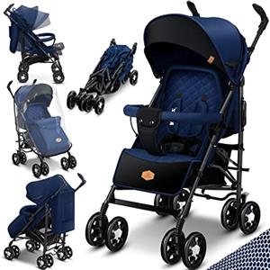 KIDIZ® Passeggino City-Pro Passeggino Passeggino per bambini Passeggino pieghevole Passeggino per sport reclinabile a 360° con ruote da 6 pollici inclusi Zanzariera