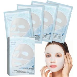 NANQUAN 4 Pezzi Maschera Collagene Viso,Deep Mask Idratante,Riduce le Linee Sottili,Minimizzazione dei Pori,Mirato Alla Pelle Secca,Opaca e Non Compatta