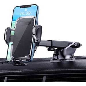 MOSOTECH Porta Cellulare Auto, Supporto Telefono per Ventosa con 360° Rotazione e Estensibile, Portacellulare per Auto Universale per Cruscotto/Parabrezza