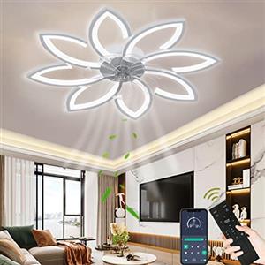 Wildcat Ventilatore da Soffitto con Luce, Moderno Indoor 90CM LED Dimmable Ventilatori da Soffitto con Telecomando, Smart 3 Light Color Change e 6 Velocità Della Ventola
