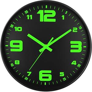 DIYZON Orologio da Parete Luminoso, Silenzioso e Senza Ticchettio 30 CM, Funzionante a Batteria, Stile Moderno, in vetro, Orologio da Parete Illuminato Decorativo per Cucina, Casa, Camere da Letto