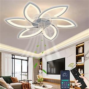 Wildcat Ventilatore da Soffitto con Luce, Moderno Indoor 78CM LED Dimmable Ventilatori da Soffitto con Telecomando, Smart 3 Light Color Change e 6 Velocità Della Ventola