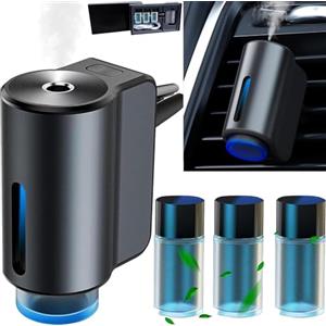 Towonshy AI Profumatore Auto Diffusore con 3 fragranze (Colognee/Chanell/Hiltonn), Elettrico Fragranze Deodorante, Nebulizzatore ad Ultrasuoni, 3 Modalità, ON/Off Automatico, Batteria Integrata CFK-3Z