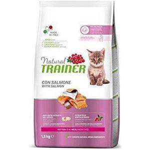Trainer Natural Cibo Secco per Gattini al Salmone - 1,5 kg, Completo e Bilanciato per Gatti da 1 a 6 Mesi