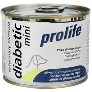 Prolife Veterinary Formula Mini Diabetic - Cibo umido per cani di piccola taglia, 200 g con pollo e manzo freschi
