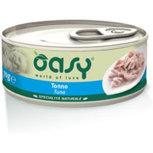 Oasy Specialità Naturale Tonno 150 gr - Cibo Umido per Gatti Adulto, Senza OGM e Conservanti