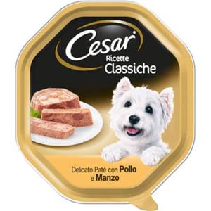 Cesar Cibo Umido per Cani - Ricette Classiche Pollo e Manzo in Patè 150g