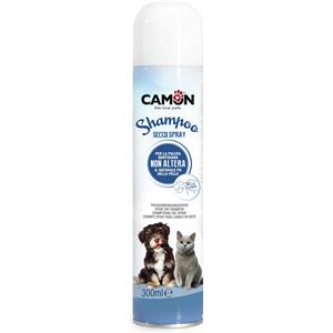 Camon Shampoo Secco Spray 300ml - Pulizia Quotidiana per Cani e Gatti con Olio di Jojoba