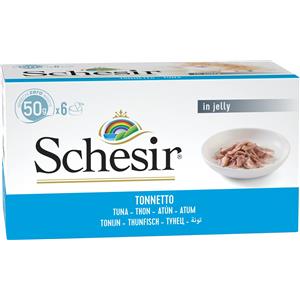 Schesir Cibo Umido per Gatti al Tonnetto in Gelatina - Multipack 6x50g