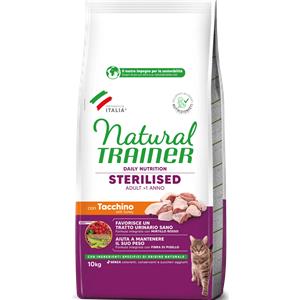 Natural Trainer Gatto Sterilised Tacchino Adult 10kg