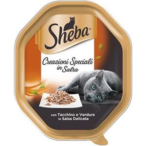 Sheba Creazioni Speciali con Tacchino e Verdure in Salsa Delicata - 85 gr, Cibo Umido per Gatti Senza Conservanti