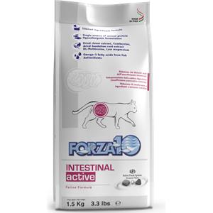 Forza10 Intestinal Active - Alimento Dietetico Completo per Gatti Adulti con Disturbi Gastrointestinali - 1,5 kg