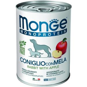 Monge Monoprotein Coniglio e Mela - Cibo Umido Completo per Cani Adulti 400 g