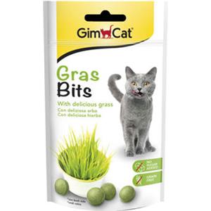 Gimborn GimCat Gras Bits Snack per Gatti - 15g, con Erba Gatta, Senza Zuccheri e Cereali