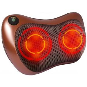 Vexloria Cuscino Massaggiante Cervicale Shiatsu Elettrico con Calore, Massaggiatore Schiena e Collo a 3 Velocità con Testine Doppie Rotanti, Cuscino Massaggiante per Massaggiatore Cervicale da Casa