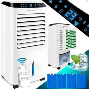 KESSER® 4in1 Condizionatore d'aria mobile | Telecomando | Ventilatore condizionatore d'aria | Serbatoio 8 L | Timer | 3 Fasi | Umidificatore ionizzatore | Raffreddatore d'aria | Bianco