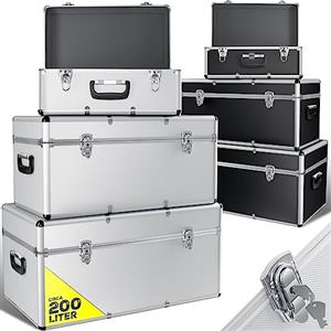Masko® SET di 3 cassette in alluminio ✓ cassetta in alluminio ✓ cassa in alluminio ✓ cassetta per attrezzi ✓ cassetta per attrezzi ✓ cassetta per il trasporto | cassetta per attrezzi