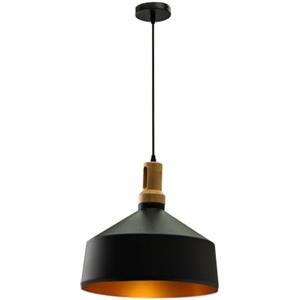 V-TAC Portalampada Pendente E27 in Legno Nero 350mm - Elegante e Stile Moderno