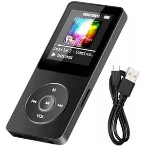 FiTspi Lettore MP3/MP4 da 128 GB, lettore musicale digitale portatile con Bluetooth, microfono integrato, altoparlante HD, radio FM, registratore vocale per lo sport