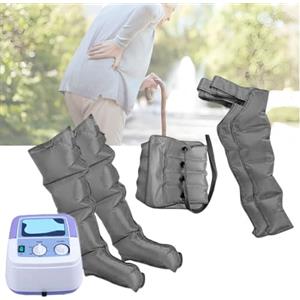 Joyfitness Massaggiatore Compressione D'aria per gambali e addome, Pressoterapia per Casa per Gambe, Linfodrenaggio, Professionale, Apparecchio Massaggiatore, 6 Camere d'aria, Regali per uomini