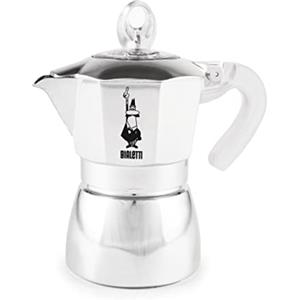 Bialetti Caffettiera Dama Pure Ice, 3 Tazze, Non Adatta a Induzione, 3 Tazze (159ml), Alluminio